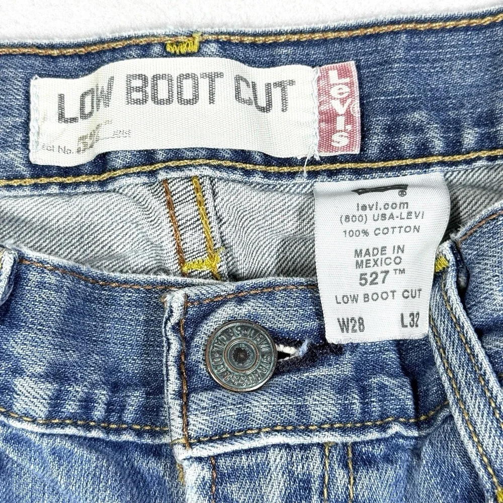 Levis 527 Jeans Mens 29x32 Boot Cut Western Denim Bootcut Y2K Medium Wash Blue